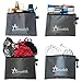 6 Travel Organizers Large Set- 4 Packing Cubes + Versatile Pouch Laundry Bag Eco