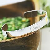 Personalized Slim Cuff Bracelet