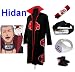 Naruto Itachi Hidan cosplay costume set (Akatsuki Cloak + Naruto Hidan headband + Naruto pencil case