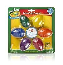 Crayola; My First Crayola; Palm-Grip Crayons; Art Tools; 6 count; Designed for Toddlers
