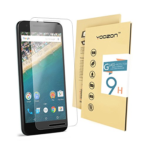 Nexus 5X Screen protector,Yoozon Nexus 5X Tempered Glass Screen Protector, Ballistics Glass 0.3mm 9H Hardness Featuring Anti-Scratch, Anti-Fingerprint, Bubble Free,Lifetime Warranty