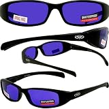 NEW ATTITUDES - Stylish Sunglasses - Purple Lenses, MATTE Black Frame