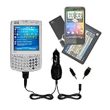 51On33cWMaL. SL160  Double Car Charger with tips including a tip for the HP iPAQ hw6920   uses Gomadic TipExchange Technology