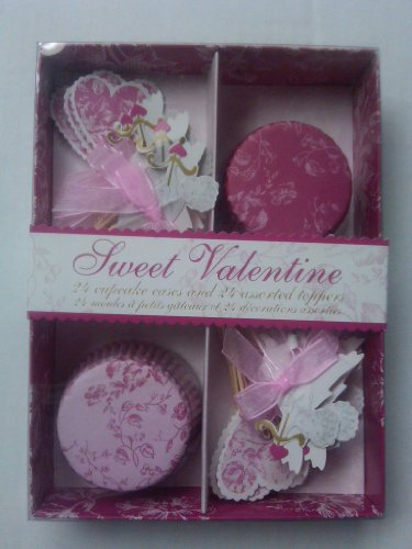 Meri Meri Sweet Valentine Cupcake Kit 24 Count