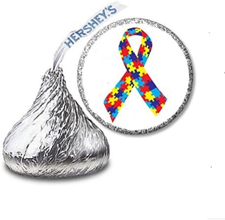 216 Autism Awareness Labels/Stickers for Chocolate Kisses Candies - Fundraiser by JS&B Enterprises