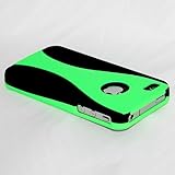 CASE2CASE #079 GREEN/BLACK Apple iPhone 4 4G Case Hard Cover Bumper AT&T an ....