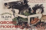 GROSSER MODE PREIS 1920 BIG FASHION PRIZE WOMAN HORSE SMALL VINTAGE POSTER CANVAS REPRO