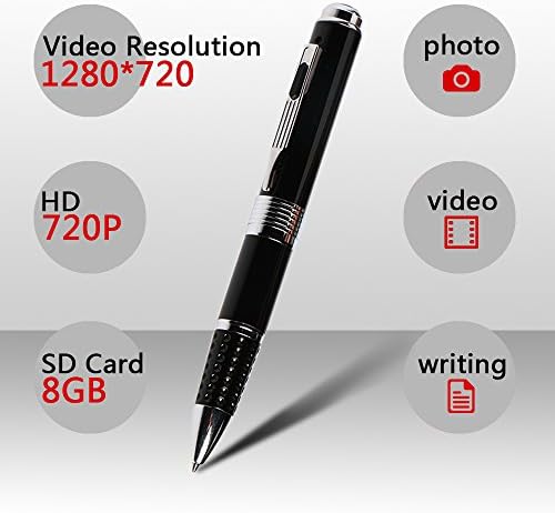 Fantronics Multifunction Hidden Video Camera Recorder Spy Pen, Free 8GB Micro Card Included For HD Video and Image Recording