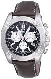 MOVADO Watch:ESQ by Movado Men's 7301348 STRATUS brown leather strap black Dial Watch