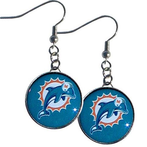 NFL Miami Dolphins Charm Dangle Earrings