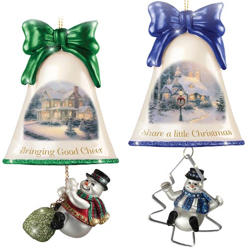 Christmas Ornaments: Thomas Kinkade Ringing In The Holidays Ornament Set: Set 7 by The Bradford Exchange Christmas Ornaments: Thomas Kinkade Ringing In The Holidays Ornament Set: Set 7 by The Bradford Exchange