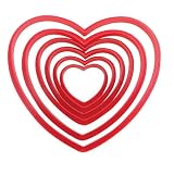 Faringdon Heart cookie cutters set of 6 plastic
