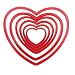 Heart cookie cutters, set of 6, plastic