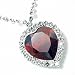 Siam Red Swarovski Crystal Heart Pendant Necklace Fashion Jewelry