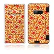 Skully Orange Design Protective Skin Decal Sticker for LG enV2 VX9100 Cell Phone
