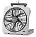 Kitchen & Housewares : O2-COOL Indoor/Outdoor 10' Battery operated fan with AC ADAPTER INCLUDED. (batteries not included) grey
