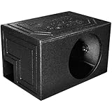 Q Power QBOMB12VL SINGLE Single 12-Inch Side Ported Speaker Box with Durable Bed Liner Spray