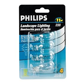 Philips Landscape Lighting 11-Watt 12-Volt Wedge Base Clear 4 Pack by Philips