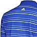 adidas Golf Men's Puremotion Textured Stripe Polo, Vivid Blue/White, Small