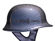 German Motorcycle Biker Half Helmet Carbon Fiber Finish DOT