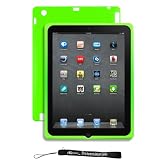 Green Smooth Durable Protective Silicone Gel Skin Cover Case for New Apple iPad 2 ( Only for iPad 2nd Generation )