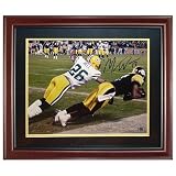 Mike Wallace Autographed Pittsburgh Steelers (TD Dive) Deluxe Framed 16x20 Photo