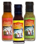 Hot Sauce Set, Scorpion Bay, Chipotle, Chile de Arbol, and Avocado, 3 - 8.5oz Glass Jars