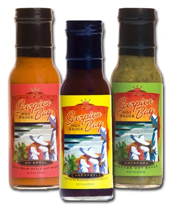 Hot Sauce Set Created with the Regional Taste of Baja. Featuring the Flavors of Chipotle,... by Scorpion Bay