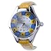 Pugster Round Yellow Band Flower Encircled Murano Millefiori Watch Wrist