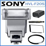 Sony HVL-F20S Flash for Sony NEX Cameras + 49mm Filter + Lens Pen + Replacement NP-FW50 Battery + Sony Screen Protector