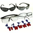 4 Shooting Safety Hunting Glasses & 10 Foam Ear Plugs