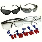 4 Shooting Safety Hunting Glasses & 10 Foam Ear Plugs