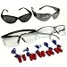 4 Shooting Safety Hunting Glasses & 10 Foam Ear Plugs