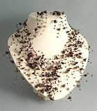 Image of Elegant midnight necklace and earring set in brown design