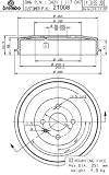 Brembo 21008 Rear Brake Drum