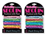 Set of 8 Hair Sequin Pony Tail Holders!