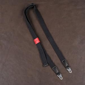 Adjustable Black Cotton/Leather Camera Strap for Hassel Hasselblad 1461
