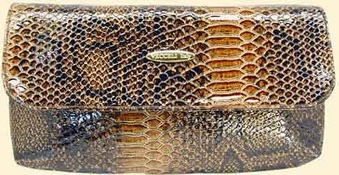 Beautiful Italian Designer Snake Skin Clutch Handbag (10