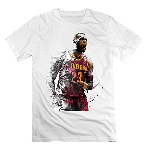 Seven Wolf Cleveland Cavaliers King LeBron James Jersey Men's White T-shirt