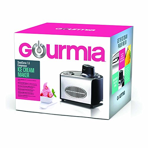 Gourmia GSI200 Automatic Ice Cream Maker Stainless Steel 1.6 Qt