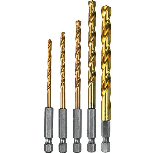 Makita d-35318 titanium coated drill bit set, 1/4-inch,…
