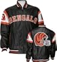 Cincinnati Bengals Elite Leather Collared Varsity Jacket