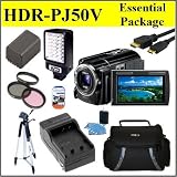 51Ony1 WhTL. SL160  Sony Handycam HDR PJ50V 220GB 1080p HD Video Camera Essentials Package W/ LED Video Light + Battery + Battery Charger + Case + Triipod & Much More!!!