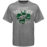 NHL Old Time Hockey Detroit Red Wings Archer St. Patrick's Premium T-Shirt - Ash (Medium)