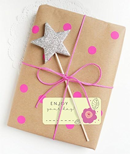 20 Gift Label Stickers, 10 Designs, Colourful Birthday Present Labels, Peel and Stick, Ready to Use