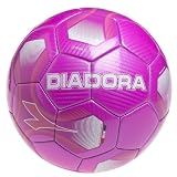 Diadora Baggio Soccer Training Ball (Size 4, Purple/White)