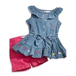 GUESS Kids Girls Ruffled Dress and Bike Shorts (0 – 9m)