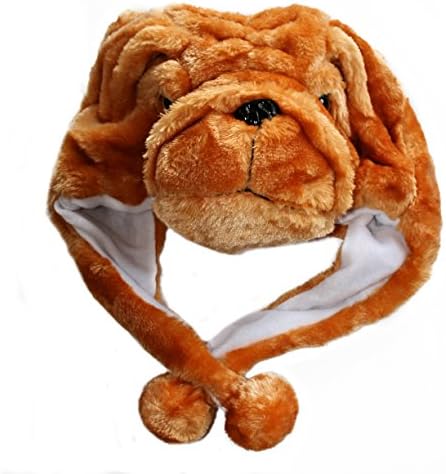 Plush Animal Hats for Kids - 'Assorted Hat-imals' Animal Hats - Critter Cap Winter Hat (Golden Bulldog)