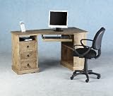 Corona Distressed Waxed Pine Corner Computer Desk