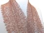 Heavy Beaded Net Scarf Coral Pink